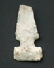 Photo of side notched arrowhead.