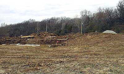 Photo of construction site located on Fishing River.
